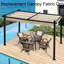 Toile de remplacement pour pergola kaki 10 X 10 pi - Tissu avec protection, résistance aux intempéries, hydrofuge, soleil