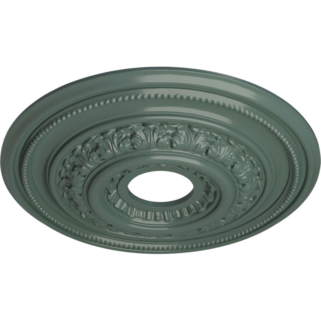 Endurathane Orleans Ceiling Medallion, 17 5/8"OD X 3 5/8"ID X 1 7/8"P (Fits Canopies up to 4 5/8") Ekena Millwork 