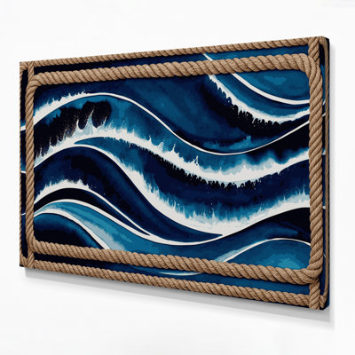 Art nautique sur toile bleu