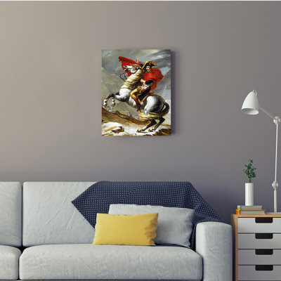 Napoléon traversant les Alpes, première version de Versailles, reproductions d'art classique sur toile, estampe numérique sur toile pour décoration intérieure