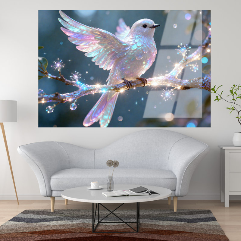 Art mural cristal en verre trempé, H 12 po x l 16 po