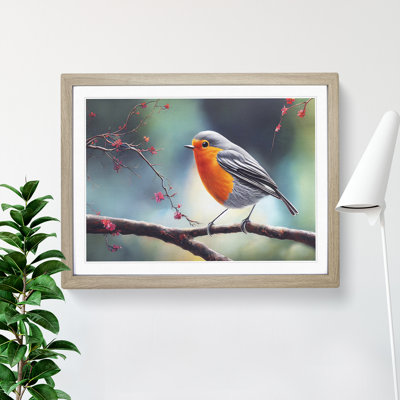 Fabulous Robin Bird 1 Piece Single Picture Frame Painting