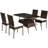 Ladera 4 - Person Patio Dining Set Rectangular Table with Cushions Included-748203986