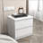 White Nightstand with Thickened Top Plate-821987130