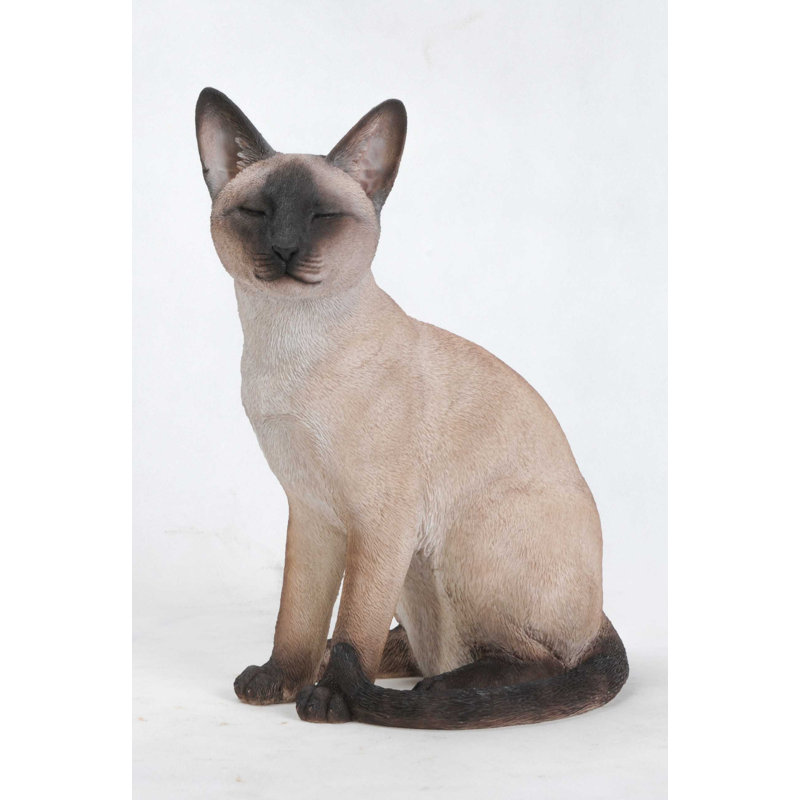Sitting Siamese Cat Statue
