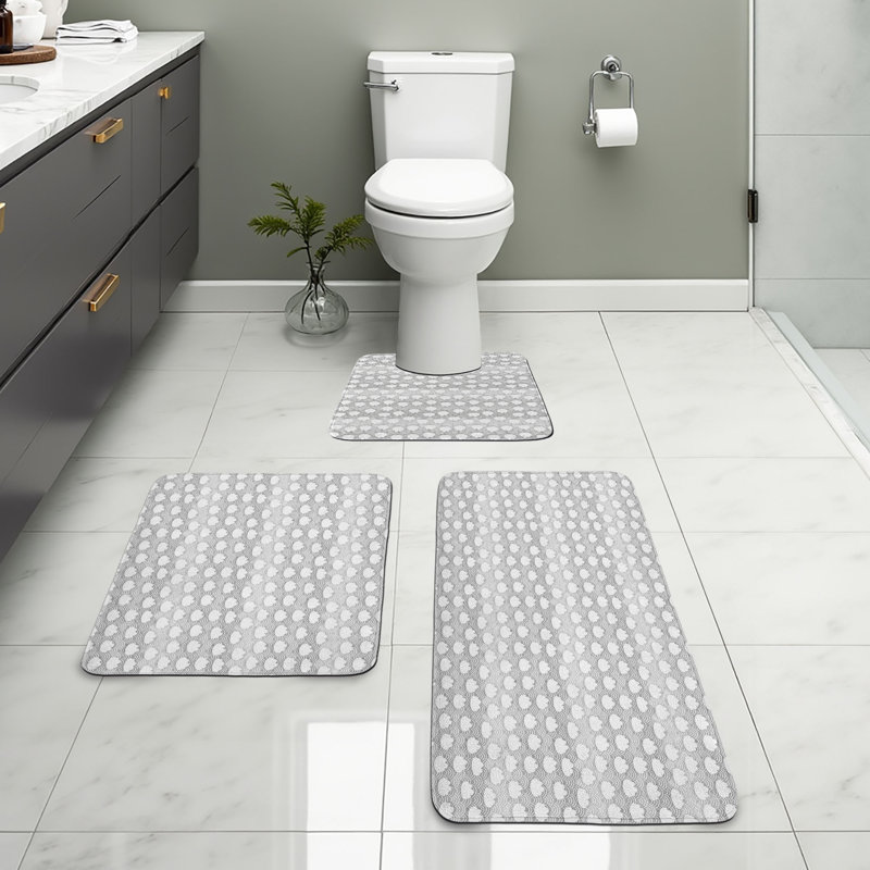  Ensemble de tapis de salle de bain 3 pièces Sky