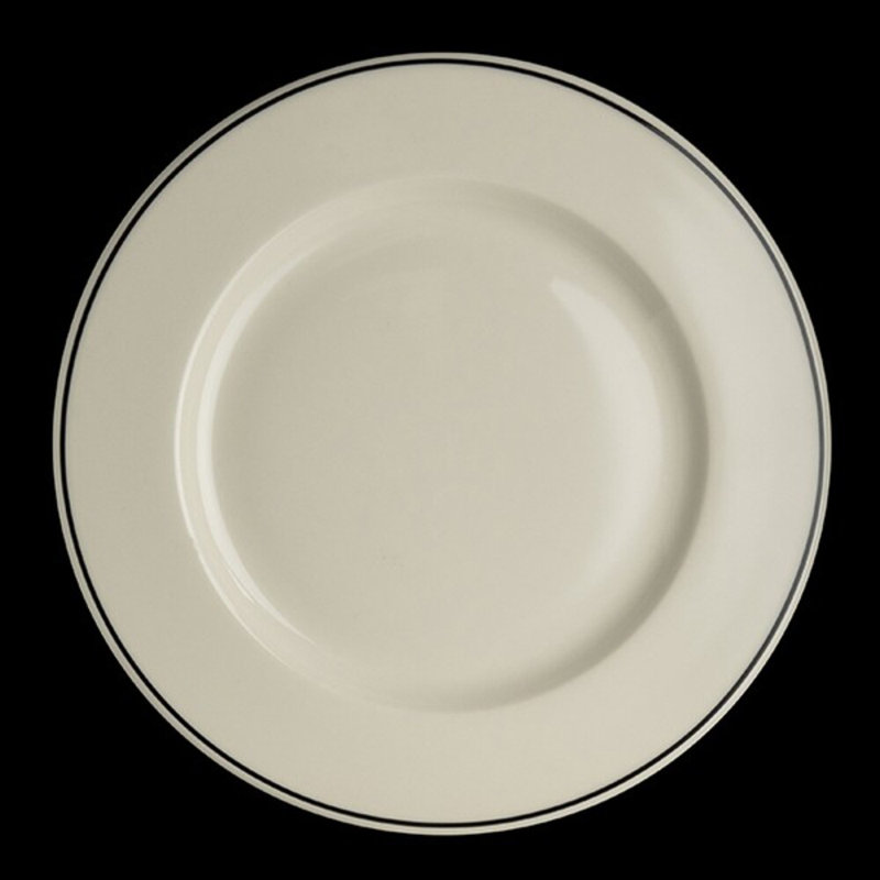 Flat Rim Service Plate Black Line