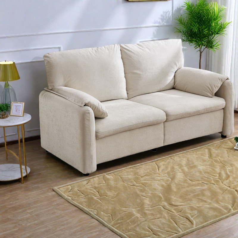 Canapé Cloud Comfort, causeuse en chenille de 71 pouces, siège de chambre à coucher moderne