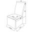 Chaise de salle à manger rembourrée à jupe (ensemble de 2)