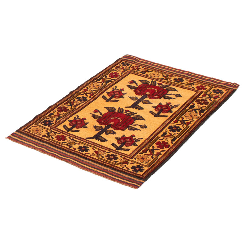 Tapis tadjik brun clair 3 pi 1 po x 4 pi 8 po