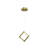 Eburnean Modern Gold LED Square Pendant-1562147975