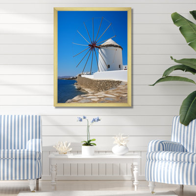 Grèce, moulin à vent Santorini, photo 2 - Grèce, art mural