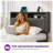 Bed Frame with Headboard, Modern Upholstered Design, Built-In Charging Station & LED Lighting, No Box Spring Needed-511215502-511215493