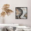 Motif abstrait de géode de marbre gris abstrait, impression d'art moderne sans cadre-747990631