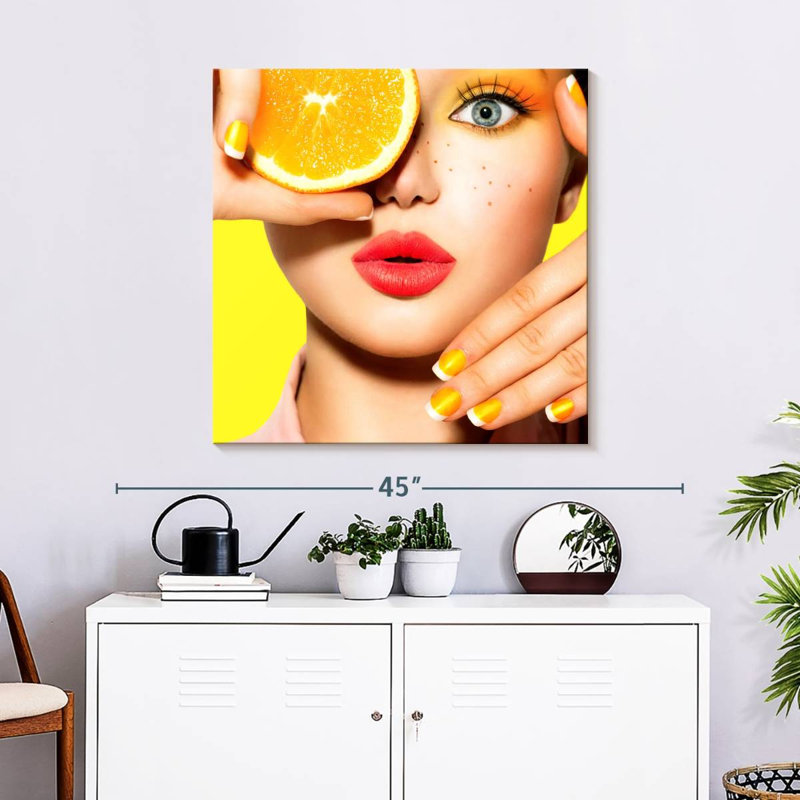 Beauté orange, H 30 po x l 30 po
