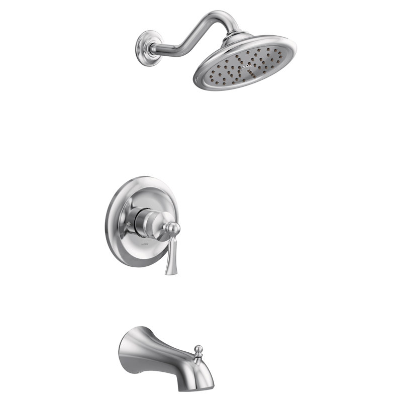Ensemble de garniture de baignoire et douche à 1 poignée Wynford M-CORE 3-Series, valve requise, Chrome