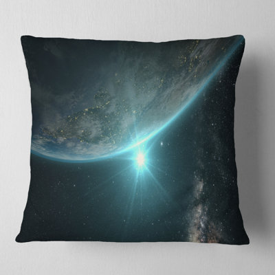 Sunrise in Earth from Space - Landscape Printed Pillow