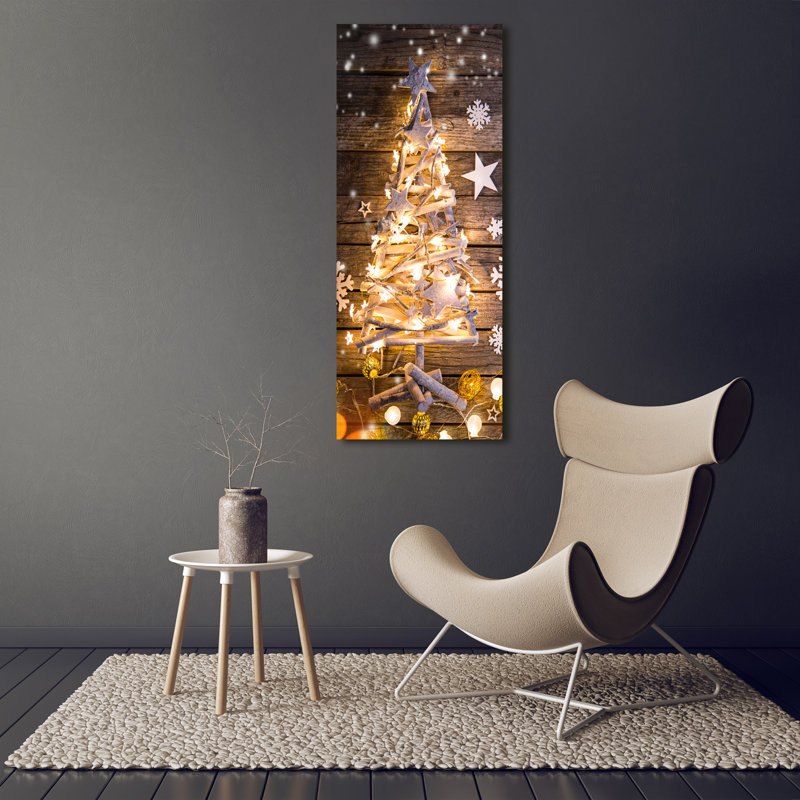 Shining Christmas Tree - Wrapped Canvas Print