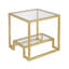 Glass Top Frame End Table-2047661954