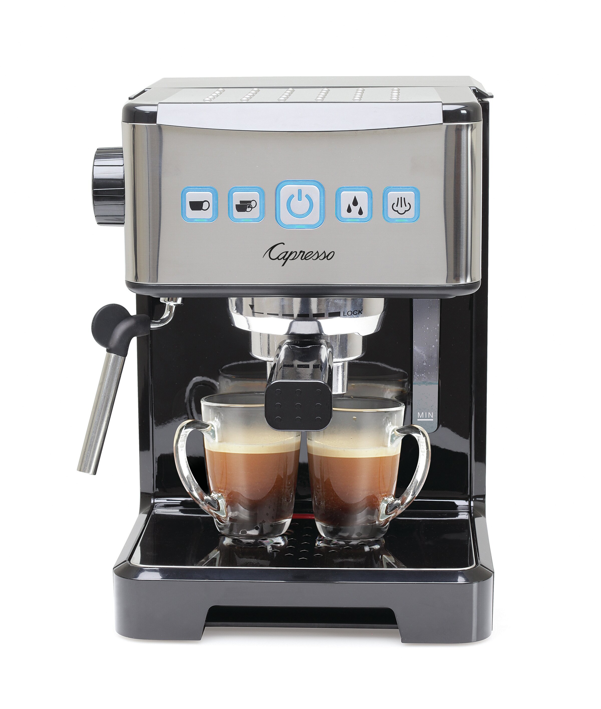  Mr. Coffee Espresso and Cappuccino Machine, Programmable Coffee  Maker with Automatic Milk Frother and 15-Bar Pump, Stainless Steel,Silver:  Semi Automatic Pump Espresso Machines: Home & Kitchen