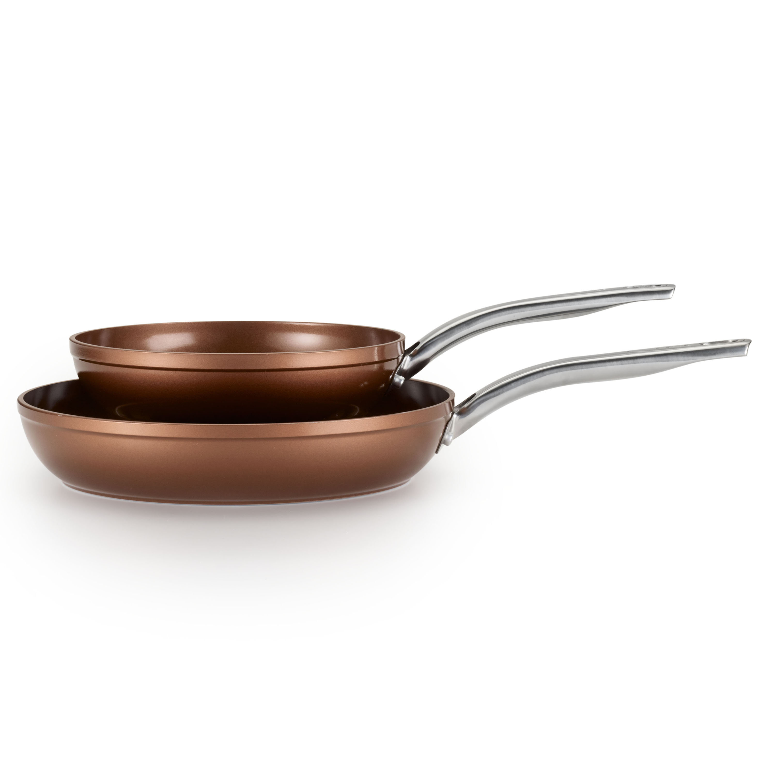 Farberware Glide Copper Ceramic Nonstick Frying Pan Twin Pack, 9.25-Inch  and 11.25-Inch