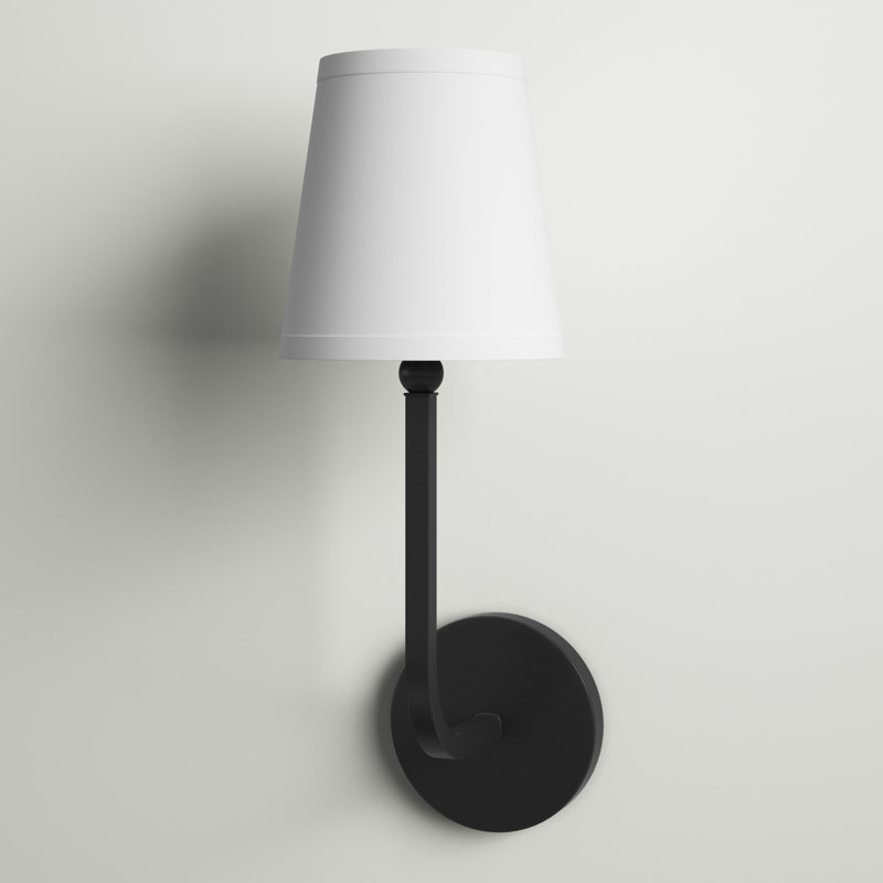 Climsland Armed Sconce, Matte Black