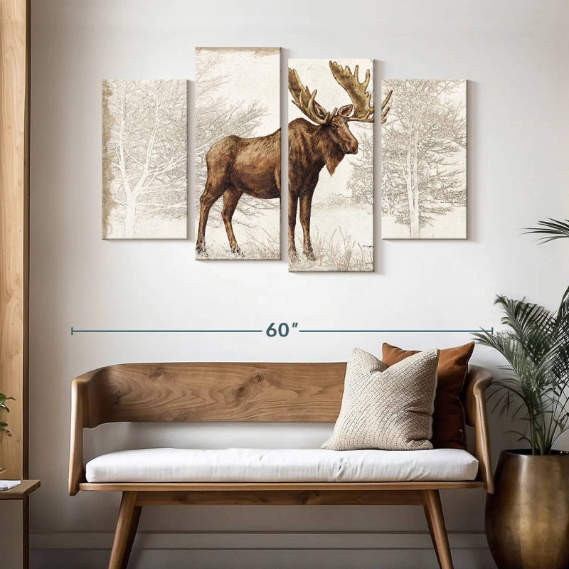 White Christmas Lodge I, 32" H x 52" W