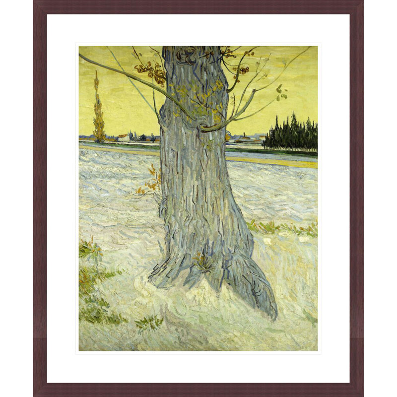 «The Old Tree» par Vincent van Gogh, impression giclée encadrée, H 28,18 po x l 23,5 po