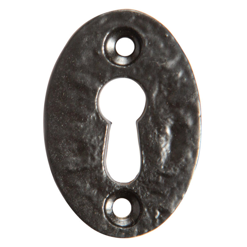 Hammer & Tongs - Oval Rim & Mortice Door Knob - W60mm - Black