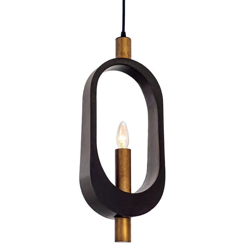 Luminaire suspendu simple à 1 lumière Nest, Cuivre rouillé