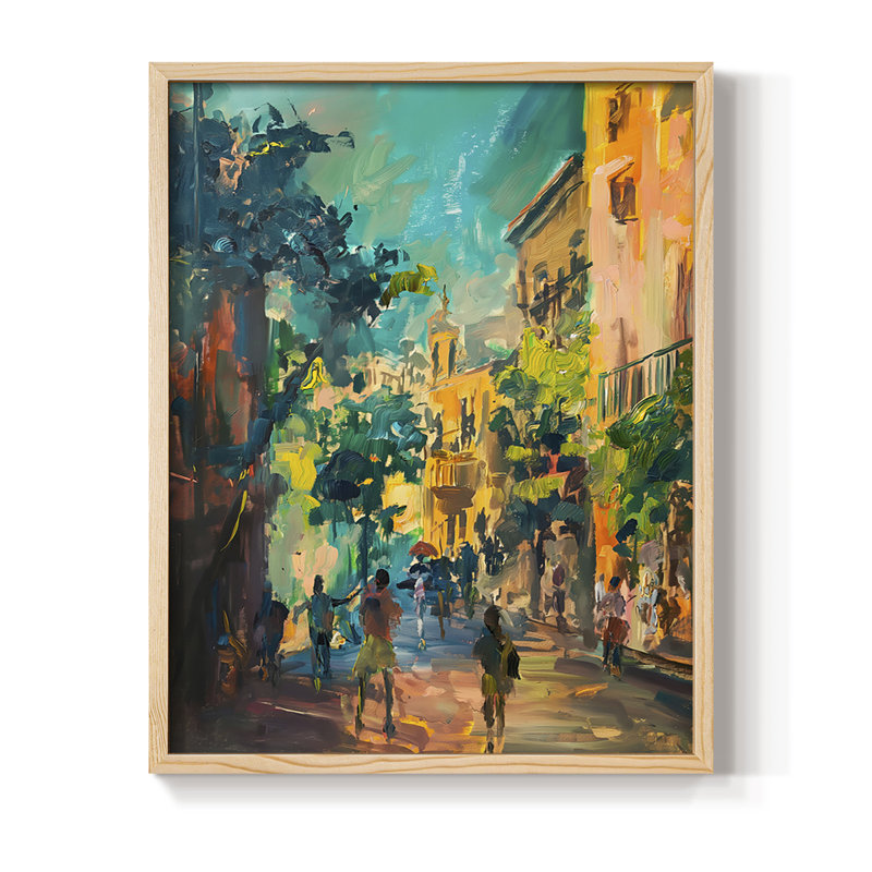 «LANDSCAPES Series CCCCLIV», reproduction encadrée - bois massif, H 11 po x l 9 po, Naturel