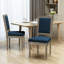 Chaises de salle à manger en tissu bleu marine - de 2, aspect élégant 2 po avec revêtement-1533012275