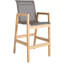 Tabouret de bar Seashore en bois naturel avec toile blanche-997920964