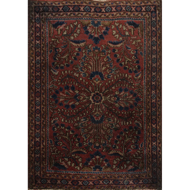 Tapis traditionnel carré en laine antique 2 x 2