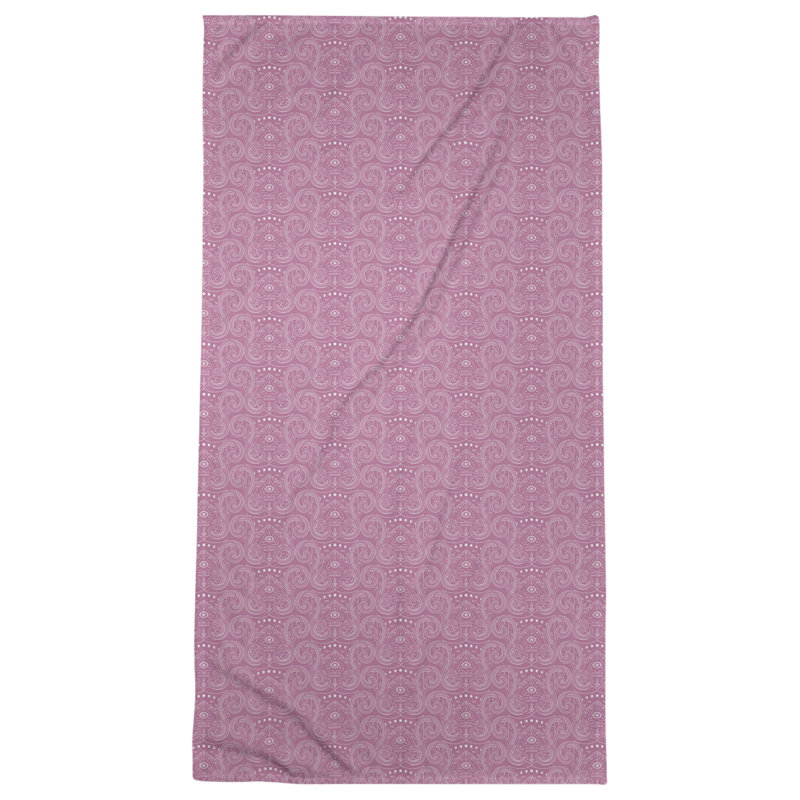 Katelyn Elizabeth Bath Towel, Pink/White