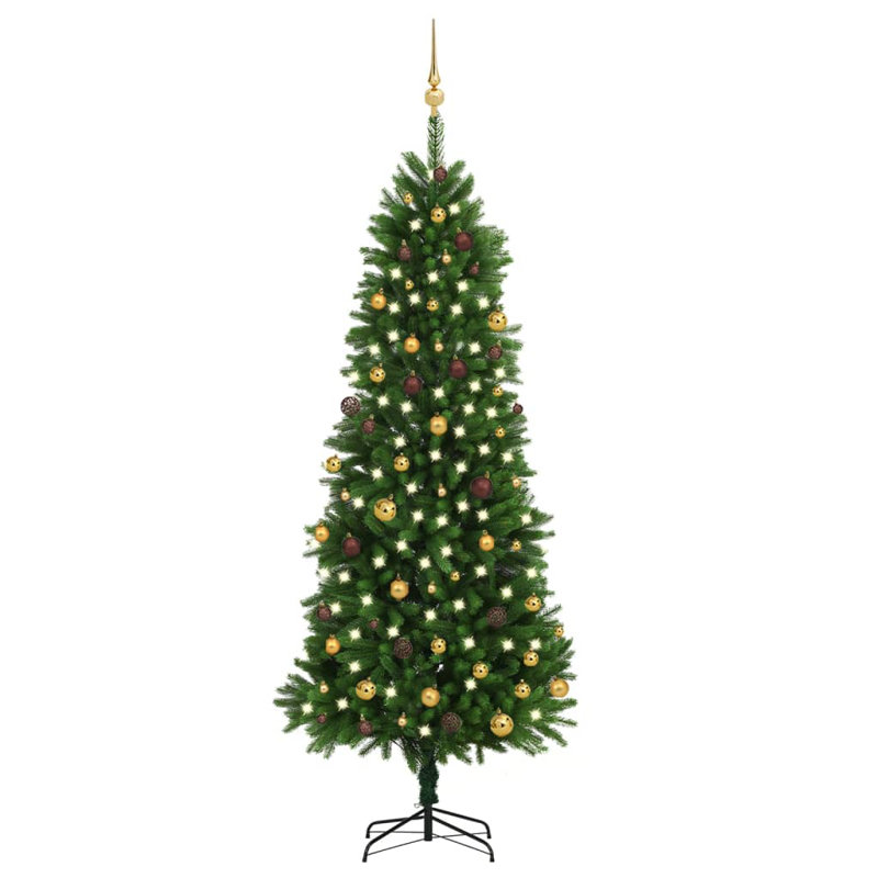 Artificial Christmas Tree with LEDs&Ball Set, 7.87ft H