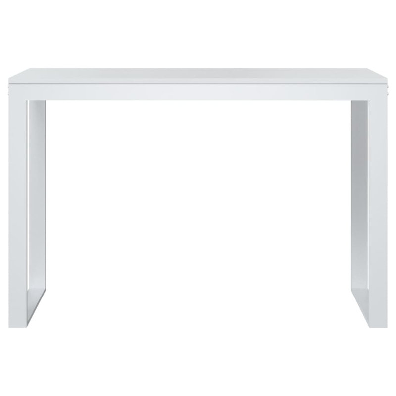 Abdalmalak Solid Wood Top Writing Desk, White