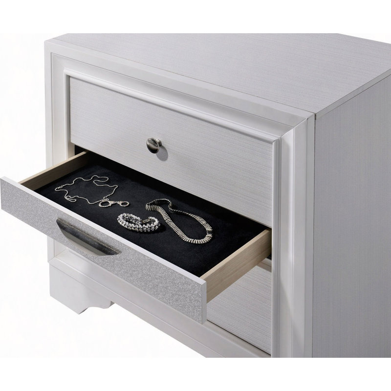 Table de chevet 1Pc, Blanc