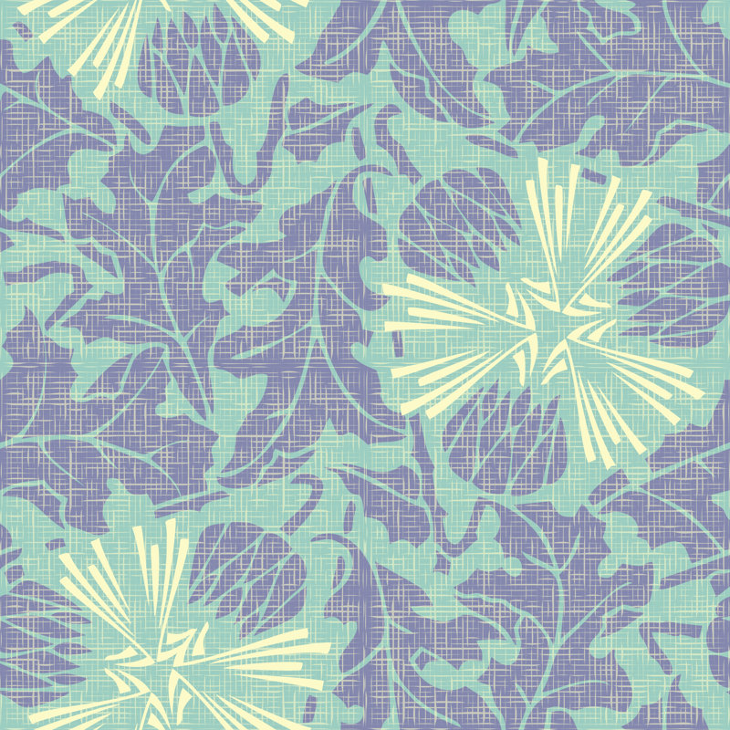 Motif floral Rheaume Turquoise par Antuanetto, H 12 po x l 12 po