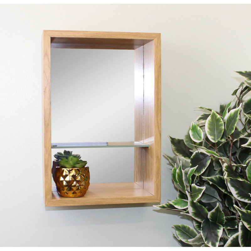Emrynn Engineered Wood Flat Wall Mirror, 31cm H x 21cm W x 9.5cm D