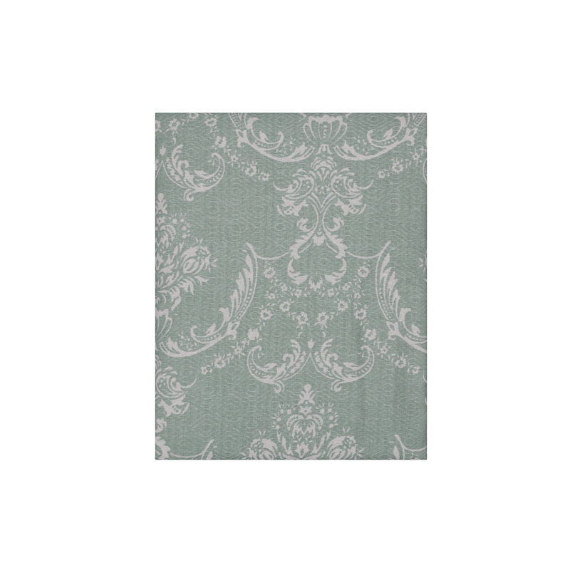 Cotton Damask Coverlet, Water Green/White, King Bedspread