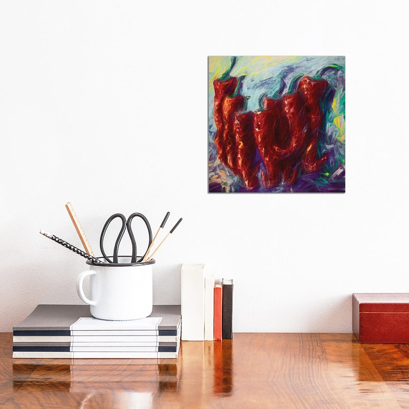 The Essence Of Jalapeno by OLena Art - Wrapped Canvas Print, 30.48 cm H x 30.48 cm W
