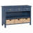 Retro Console Table with 3 Storage Drawers, Entryway Table with 3 Water Hyacinth Woven Baskets-671686717