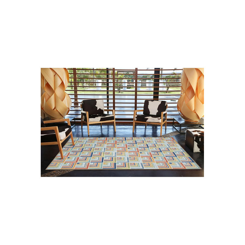 Machine Washable Diamond Patterned Creative Woven Base Rug, Rectangle 3'11" x 5'11"