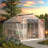 97.2' W x 118.9'' D Heavy-Duty Polycarbonate Greenhouse