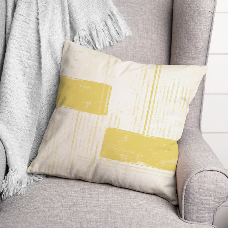  Coussin décoratif intérieur / extérieur, Jaune