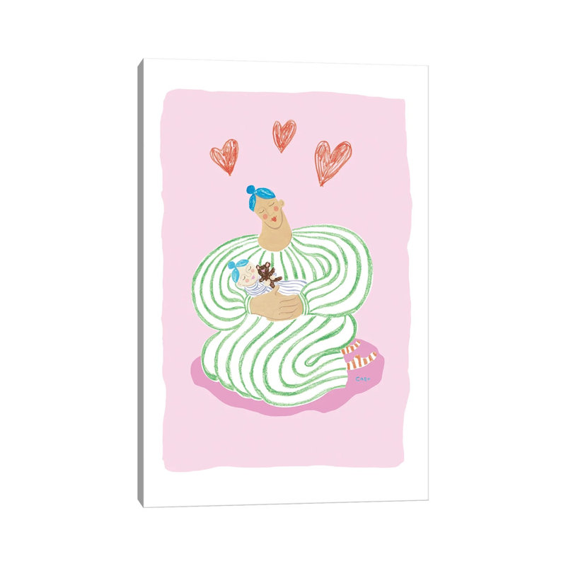 Sweet Mother Baby Hug 1 Piece Wall Art on Canvas, 101.6 cm H x66.04 cm W x 3.175 cm D, Does Not Apply