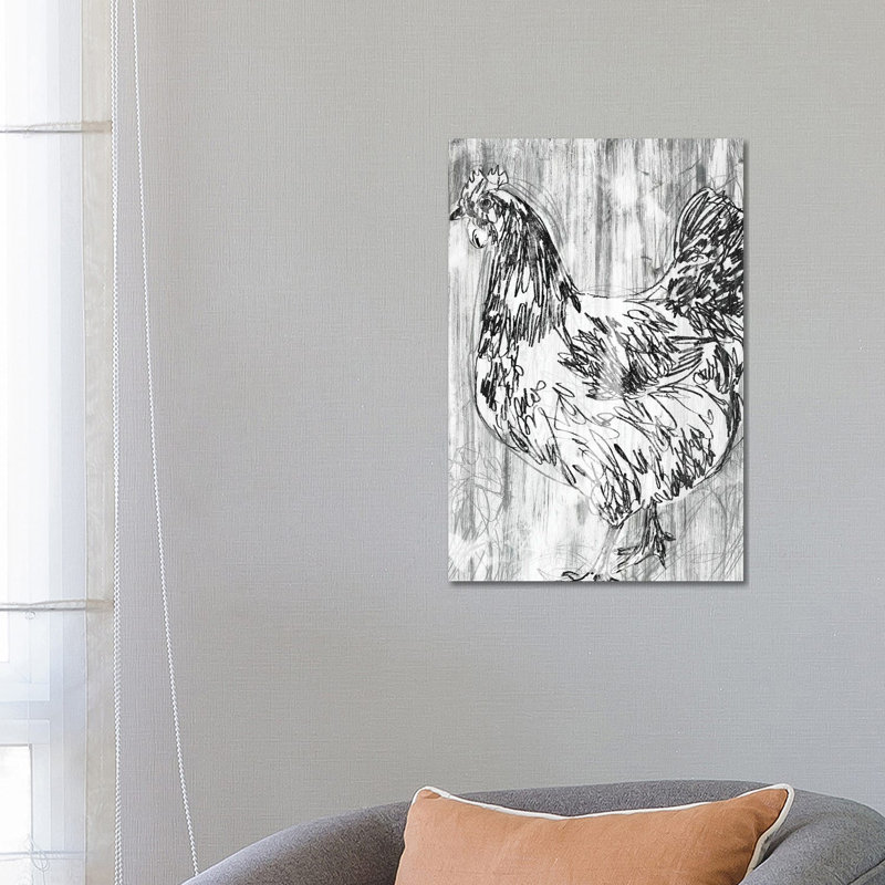 Barnwood Flock IV 1 Piece Wrapped Canvas Wall Art