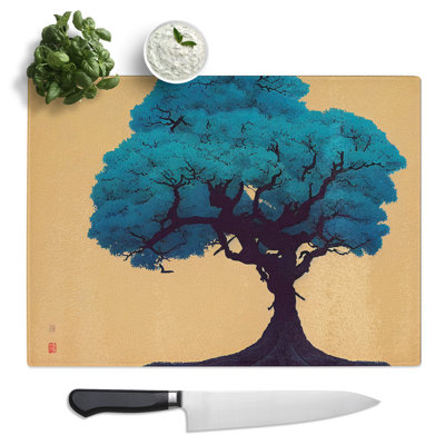 Eye Opening Tree  Glass Chopping Board