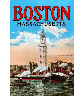 Boston, Massachusetts - Graphic Art